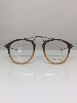 Vintage Beau Monde Kensington Eyeglasses C.  Antique Bronze & Yellow Frames