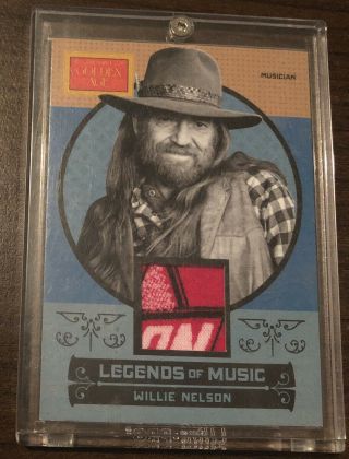 Willie Nelson Shirt Swatch Relic 2014 Panini Golden Age No.  3 Legends Of Music