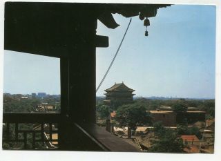 China Color Ppc " A View Of Drum Tower From The Bell Tower " To St.  Gallen Ch
