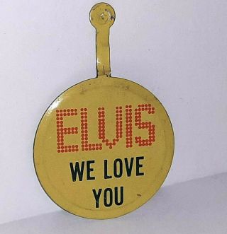 Elvis Presley We Love You Concert Tab Pin Badge Long Beach Concert