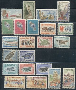 Laos: Mnh Selection Of 1960s Issues In Complete Sets
