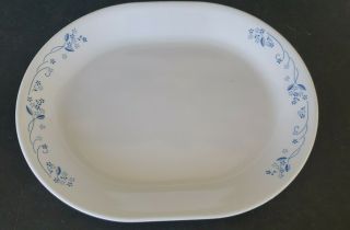 Vintage Corning Corelle Provincial Blue Pattern 12 " Oval Serving Platter