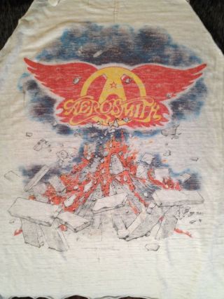 Aerosmith Rock In A Hard Place 1982 Tour T - Shirt,  Sleeveless,  Thin,  Real Vintage
