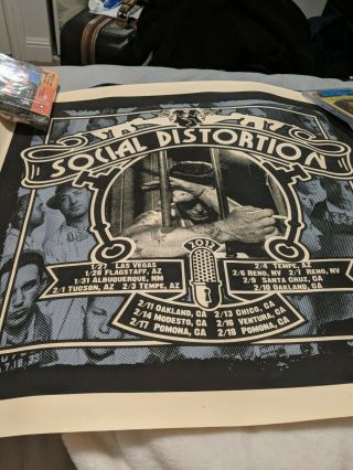 Social Distortion Silkscreen 2012 Tour Concert Poster Signed By Artist
