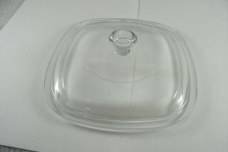 Pyrex Corning Ware Clear Glass Lid Only P - 7 - C Square Replacement