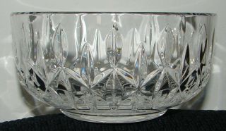 Signed Waterford Crystal 5 " Candy Bowl Script Logo Estate Item