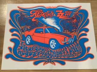 Aerosmith / ZZ Top Silkscreen Concert Poster By Lindsey Kuhn 2