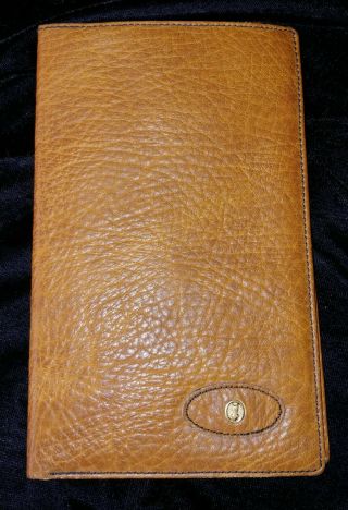 Vintage Caracciola Gold Pfeil Leather Wallet Passport Holder Germany