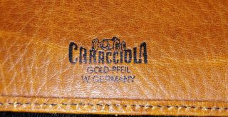 Vintage Caracciola Gold Pfeil Leather Wallet Passport Holder Germany 2