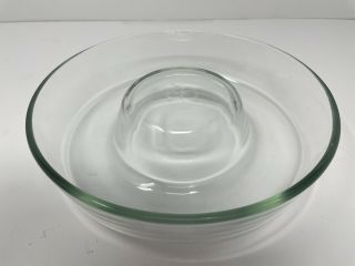 Pyrex 22 Cm 9 " Round Clear Glass Ring Jello Aspic Gelatin Mold Bundt Pan France
