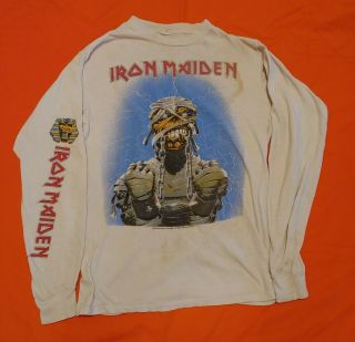 Iron Maiden 1984 Power Slave Tour Long Sleeve True Vintage Ozzy Dio