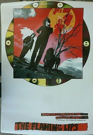 Private The Flaming Lips Satalite Heart 1993 Vintage Music Promo Poster