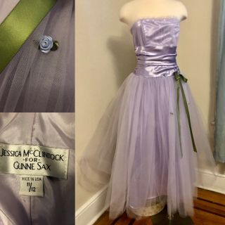 Vintage Gunne Sax Cupcake 50s Styl Strapless Tulle Prom Party Dress 11/12 L ❤️