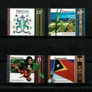 Independent State Of East Timor - Leste 2002 Mnh Full Set Scott 352 - 5 4 Stamps