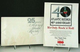 Atlantic Records 25th & 40th Anniversary Hbo Press Kit & Photos (1973 & 1988)