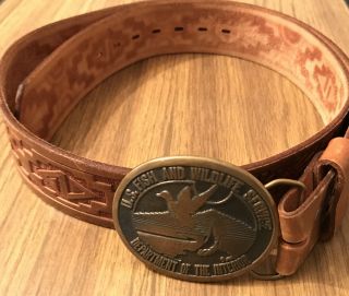 U.  S.  Fish And Wildlife Service Standard Buckle And Size 38 Belt
