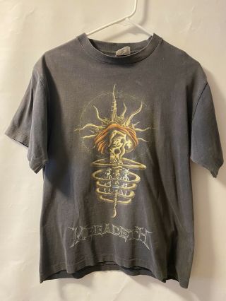 Vintage 1995 Megadeth Euthanasia Concert Tour T Shirt Size Large