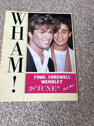Wham The Final Farewell Programme - 28th June 1986
