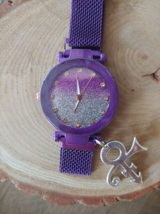 Prince Rogers Nelson Inspired Purple Rain Watch With Magnetic Closure