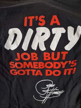 KISS 1987 Crazy Nights Gene Simmons with Girls “It’s A Dirty Job” shirt 2
