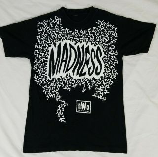 Wcw Nwo Macho Man " Madness " Randy Savage Black & White T - Shirt Mens S/m