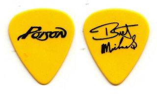Poison Bret Michaels Signature Yellow Guitar Pick - 1990s Tours
