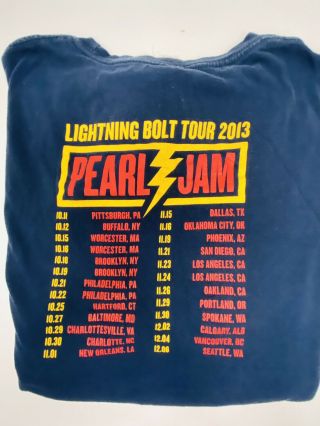 Vintage Pearl Jam - 2013 " Lighting Bolt " Tour Shirt (xl)