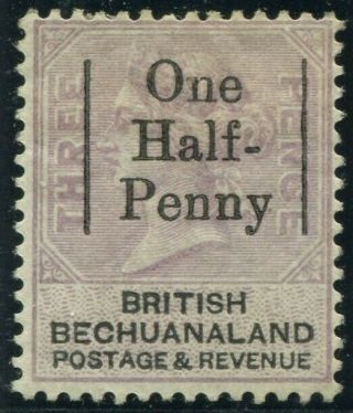 Bechuanaland - 1888 ½d On 3d Pale Reddish Lilac & Black A Mounted Sg 29