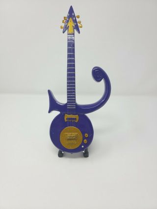 Prince Cloud Diamond Miniature Guitar.  Purple Rain.  Mini Art
