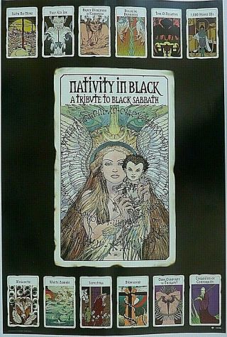 Rare Black Sabbath Nativity In Black Tribute 1994 Vintage Music Promo Poster