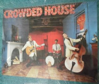 Crowded House Ex Split Enz Debut Album 1986 Usa Capitol Promo Poster 18 X 24 "