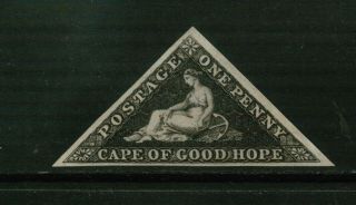 Cape Of Good Hope Triangle - Scarce 1853 One Penny Black Plate Proof