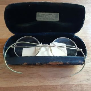 Antique American Optical Round Eyeglasses 14k Gold Wando Pat.  Nov.  30 - 20
