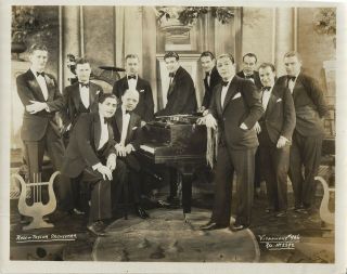 1920s Jazz Band Vitaphone Vintage Photo Vincent Rose & Jackie Taylor Orchestra