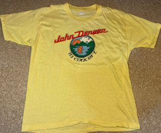 Vintage John Denver Concert T - Shirt 70s Thin And Soft - Country Boy.  Great Shape