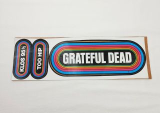 Vintage Grateful Dead Bumper Sticker - Klos 95 1/2 - Too Hip Radio