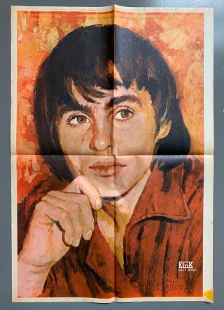 KINK 1967 Dutch Music Paper THE MONKEES Davy Jones Poster BEE GEES Pink Floyd 2
