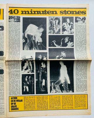 KINK 1967 Dutch Music Paper THE MONKEES Davy Jones Poster BEE GEES Pink Floyd 3