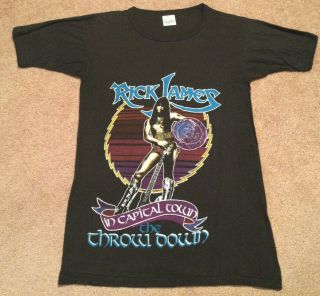 Vintage 1982 Rick James Throw Down In Capital Town Single Stitch T Shirt Large