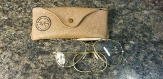 Vintage Ray Ban Sunglasses W/ Light Brown Ray Ban Case (312)