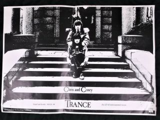 Chris And Cosey Poster 1982 Trance Vintage Rare Not Throbbing Gristle