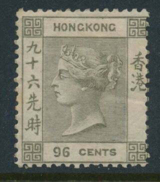 Hong Kong (china).  1862.  Qv.  96 C.  No Wmk.  Sg 7.  Lightly Hinged Cat £3750