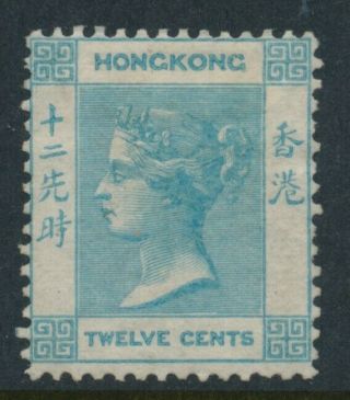Hong Kong (china).  1862.  Qv.  12 C.  No Wmk.  Sg 3.  Lightly Hinged Cat £650