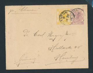 Hong Kong (china).  1901.  Stationery Cover From Canton To Germany