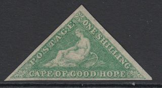Sg 21 Cape Of Good Hope 1863 - 64.  1/ - Bright Emerald - Green.  A Fine Fresh.