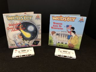 Webster Tv Show Children’s Books & Tapes Webster Goes To Washington 1986 Vintage