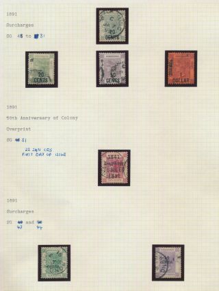 Hong Kong Stamps 1891 Qv Surcharges Inc Jubilee With Fdi Cancel,  F/vf Lot