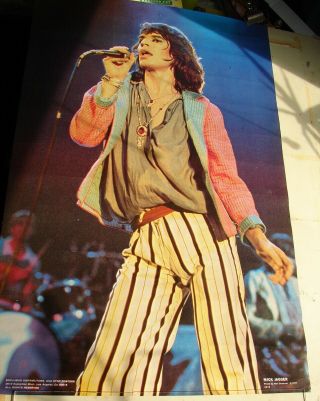 The Rolling Stones Mick Jagger 1977 Vintage Music Poster 70 