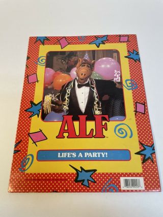 Vintage Alf Pocket Portfolio Folder 1987 Life’s A Party 2