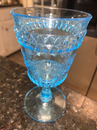 Adams & Co Wildflower Blue Goblet